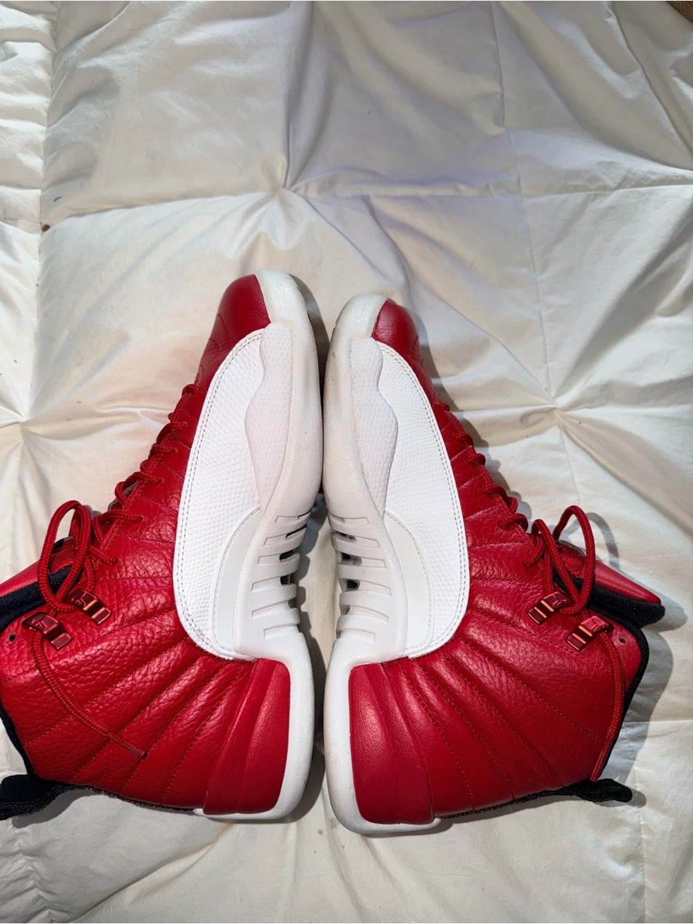 Air Jordan 12 Retro Gym Red White Men’s 8.5 Women’s 10 OG Box - Picture 4 of 11
